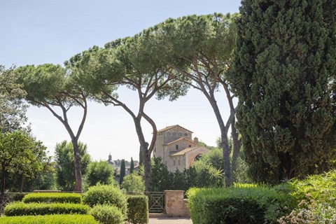Framed Rome Landscape I Print