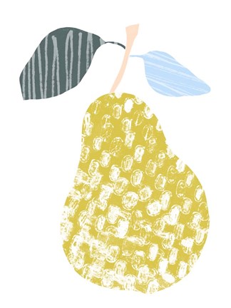 Framed Cut Paper Fruit I Print