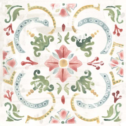 Framed Boho Tile IV Print