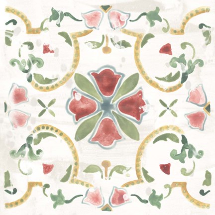 Framed Boho Tile VI Print