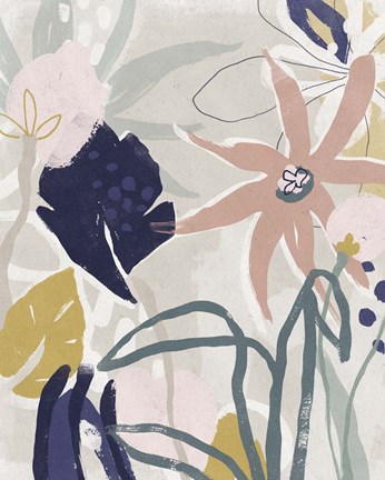 Framed Garden Jumble I Print