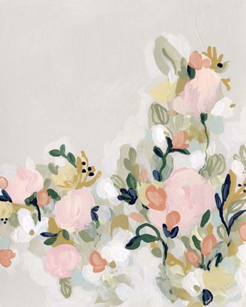 Framed Blushing Blooms I Print