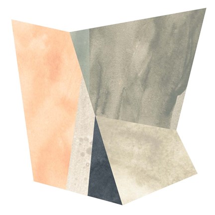 Framed Marble Origami I Print