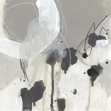 Framed Neutral Circuit I Print