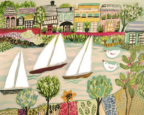 Framed Smooth Sailing I Print