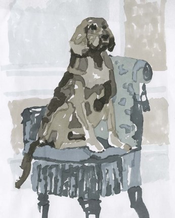 Framed Dog Study V Print