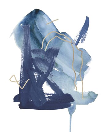 Framed Indigo Collide II Print