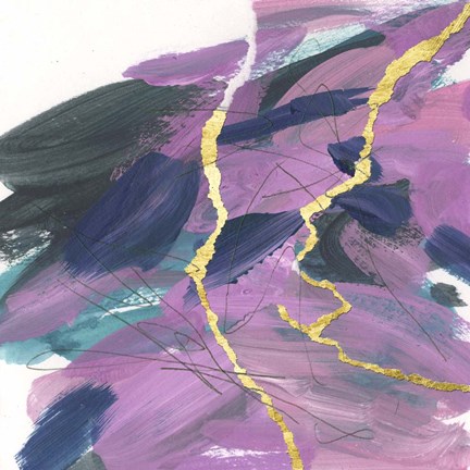 Framed Divided Violet I Print