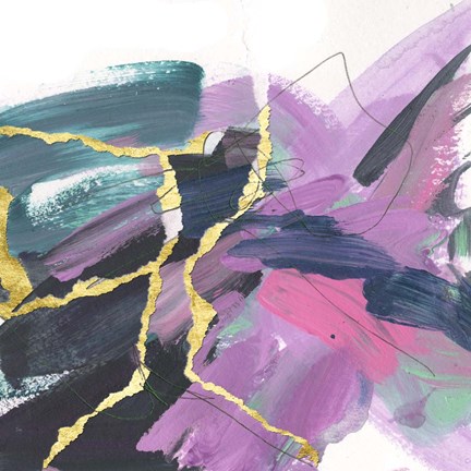 Framed Divided Violet II Print