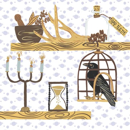 Framed Halloween Prep III Print