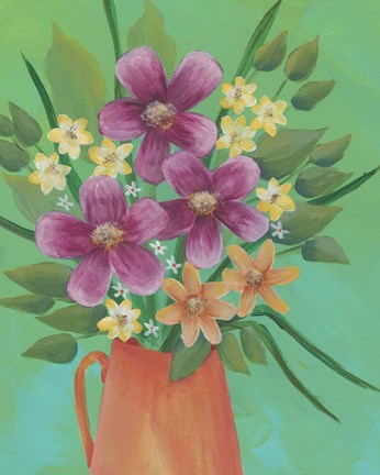 Framed Jubilant Floral II Print