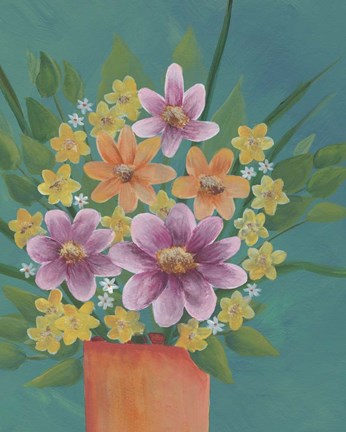 Framed Jubilant Floral III Print