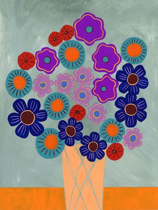 Framed Summer Arrangement II Print