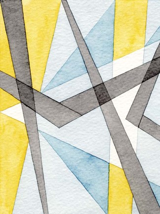 Framed Converging Angles I Print