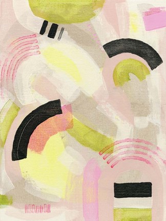 Framed Neon Marks II Print