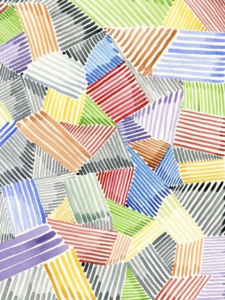 Framed Crosshatch Quilt II Print