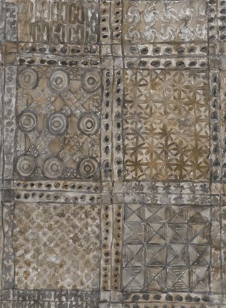 Framed Aged Adinkra Cloth II Print