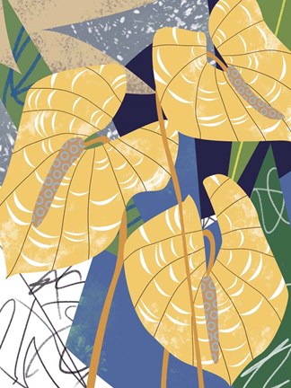 Framed Laceleaf Wind I Print