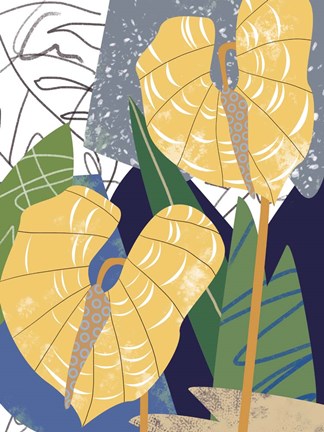 Framed Laceleaf Wind II Print