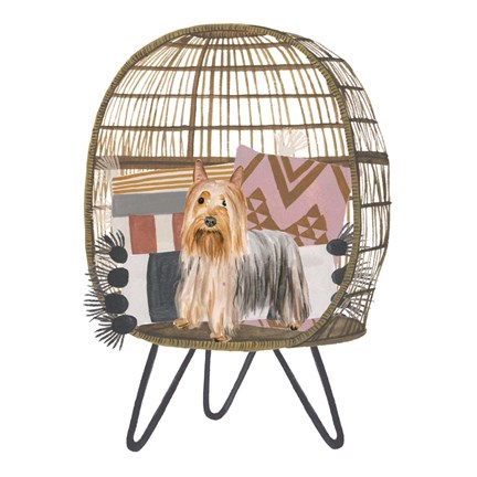 Framed Pom Pom Pup I Print