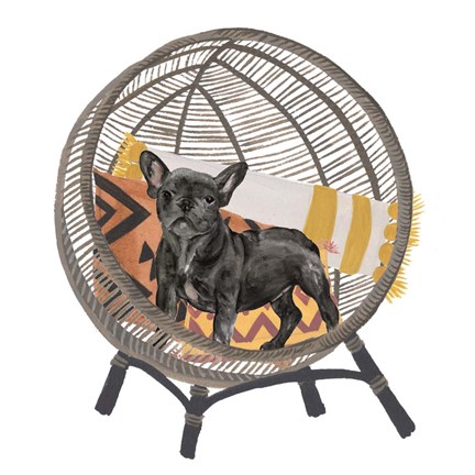 Framed Pom Pom Pup II Print