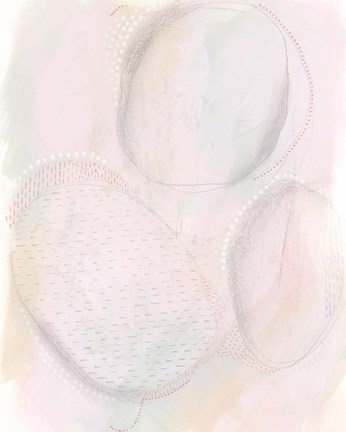 Framed Blush Ovale I Print