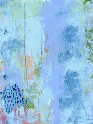 Framed Colored Bleu IV Print