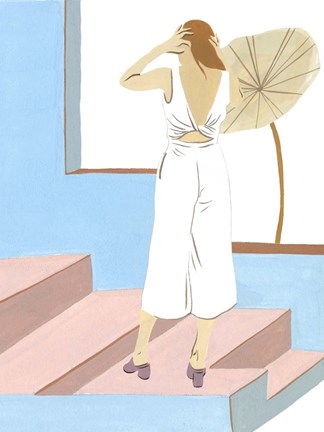 Framed Women in the Garden IV Print