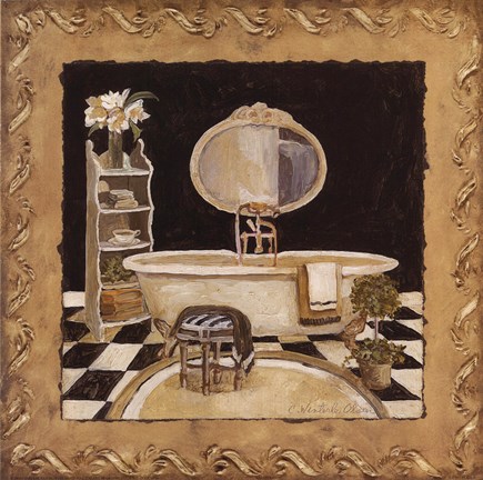 Framed Maison Bath III Print