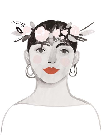 Framed Blossom Crown III Print