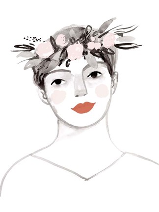 Framed Blossom Crown IV Print