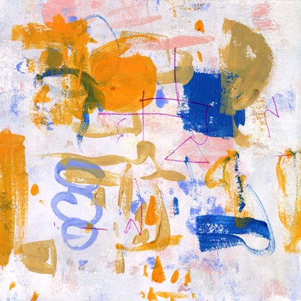 Framed Glowing Ocean I Print