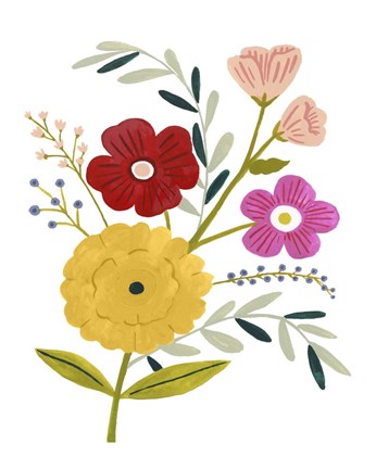 Framed Simple Flora IV Print