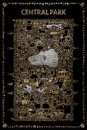 Framed Glam New York Collection-Central Park Print