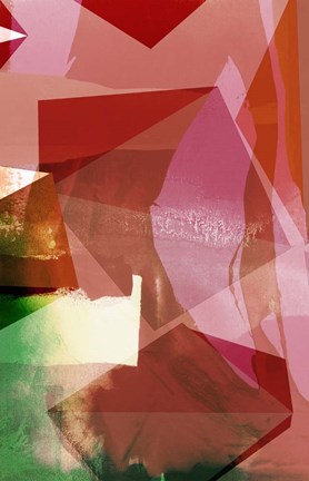 Framed Coral Shapes II Print