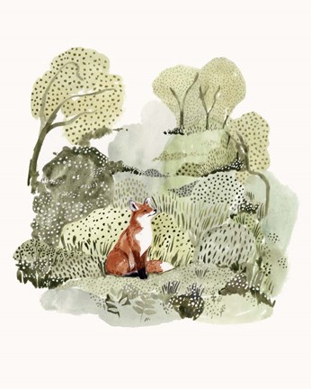 Framed Fox Glen I Print