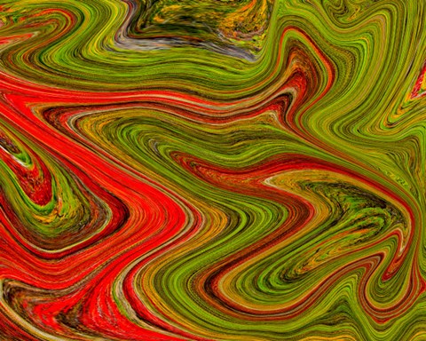 Framed Abstract Swirl Print