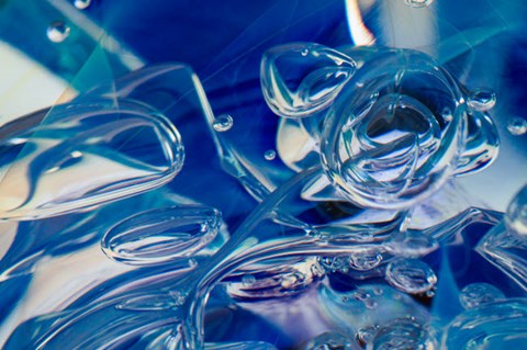 Framed Frozen Bubbles In Glass 5 Print