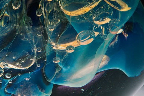 Framed Frozen Bubbles In Glass 6 Print