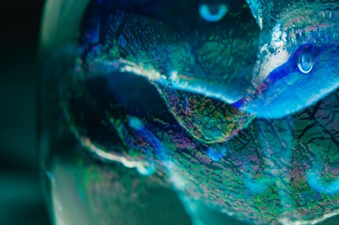 Framed Macro Of Colorful Glass 1 Print