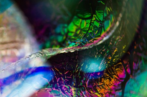 Framed Macro Of Colorful Glass 2 Print