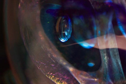 Framed Macro Of Colorful Glass 7 Print