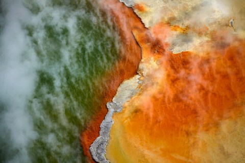 Framed Champagne Pool And Artists Palette, Waiotapu Thermal Reserve, North Island, New Zealand Print