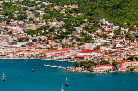 Framed Charlotte Amalie, St Thomas, US Virgin Islands Print