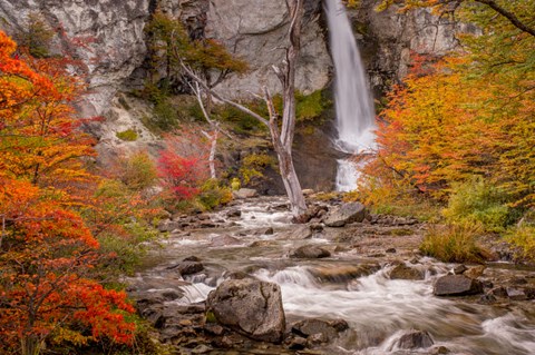 Framed Argentina, Patagonia Waterfall Print