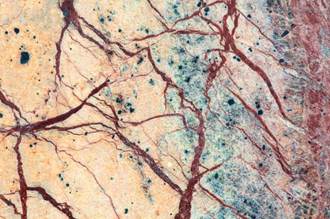 Framed California Detail Of Cut Slab Of Marble Rock Print