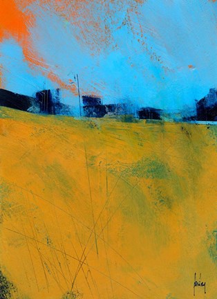 Framed Tiny Orange Sun Print