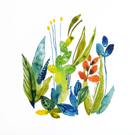 Framed English Garden 1 Print