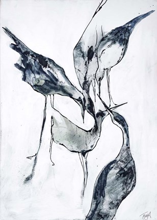 Framed Crane 2 Print