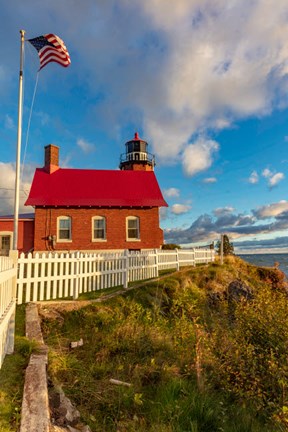 Framed Historic Eagle Harbor Lighthouse, Michigan Print